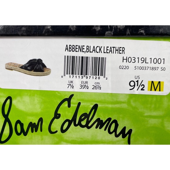 Sam Edelman Abbene Leather Slip On Espadrille Slide Sandals - Picture 6 of 6